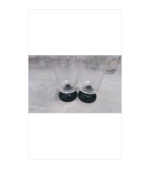VERRES PIED NOIR X2 