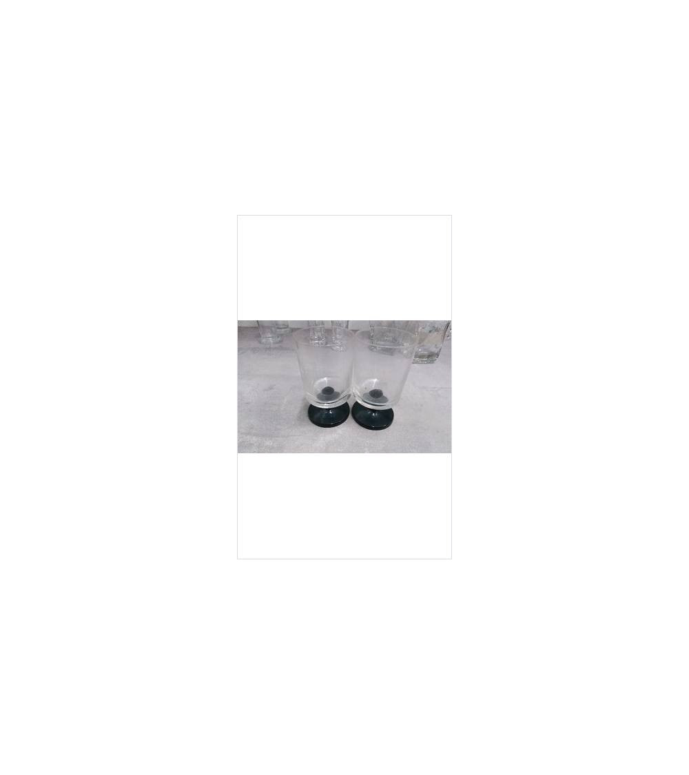 VERRES PIED NOIR X2 