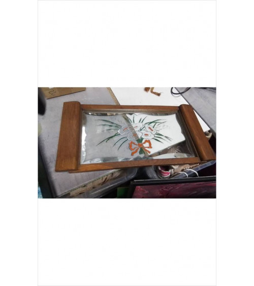 PLATEAU BOIS ET VERRE 