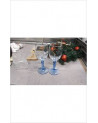 VERRES PIED BLEU X2 