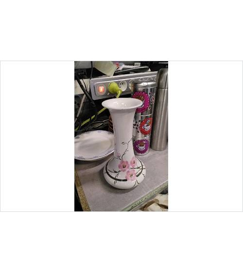 VASE GM FLEURS ROSE