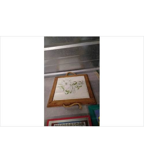 DESSOUS DE PLAT FLEURS VERTE