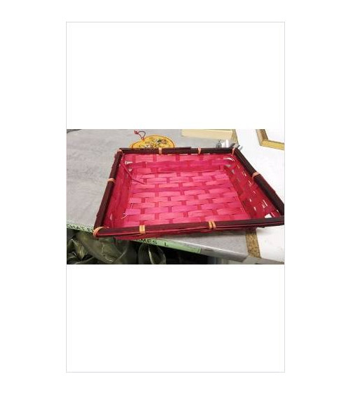 PANIERE TRESSEE ROSE 
