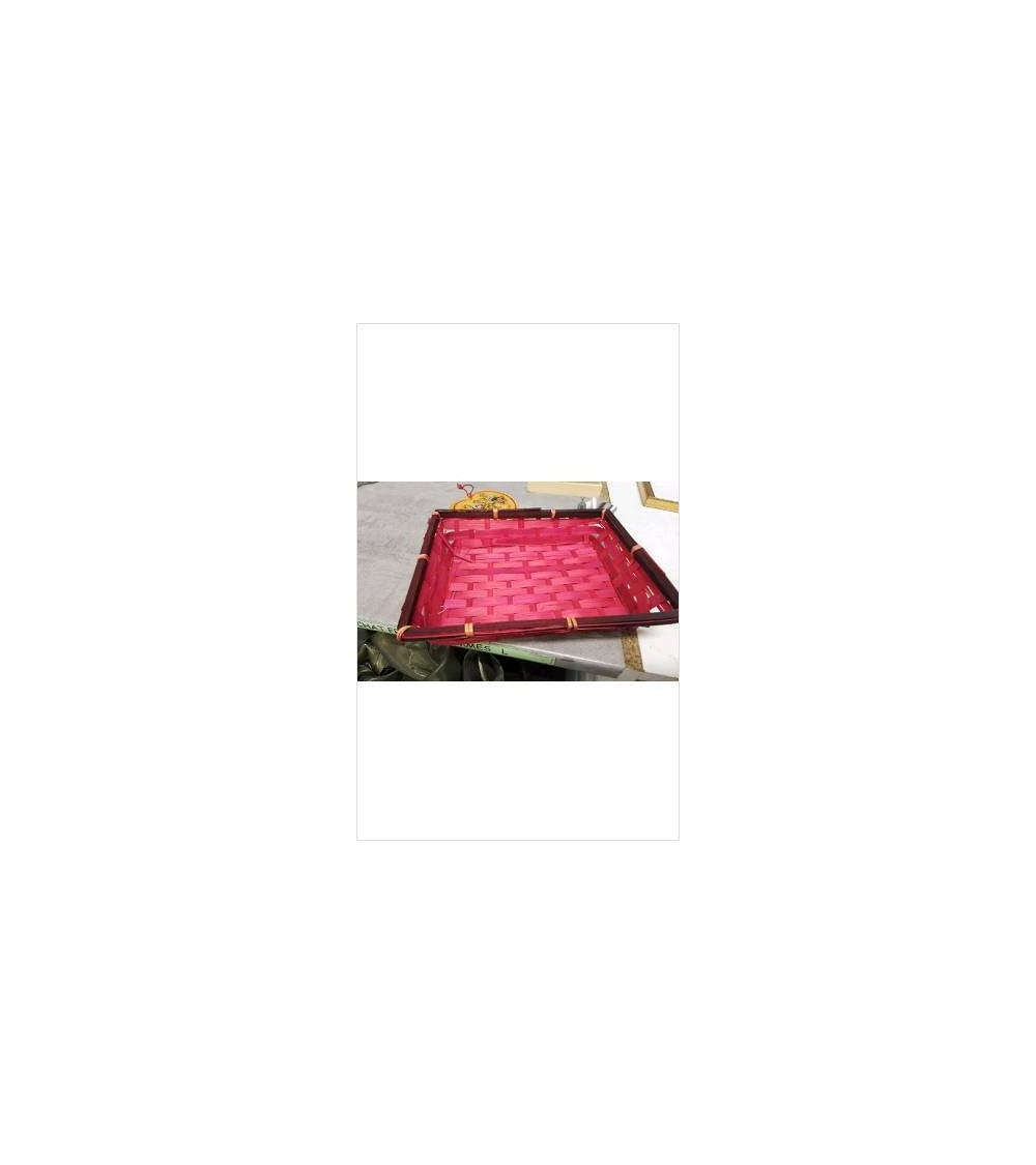 PANIERE TRESSEE ROSE 