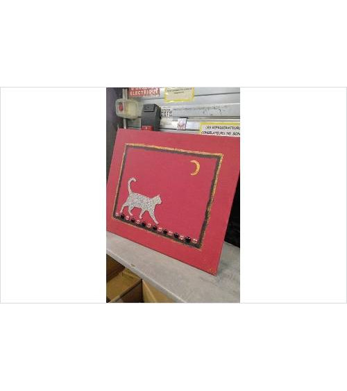 TOILE ROUGE CHAT 