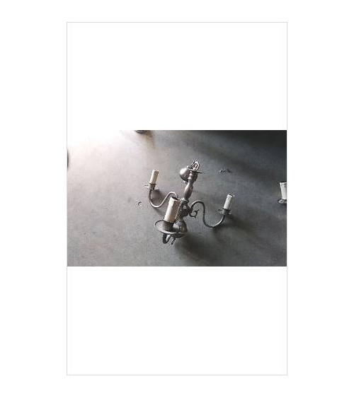 LUMINAIRE 3 BRANCHES ETAIN