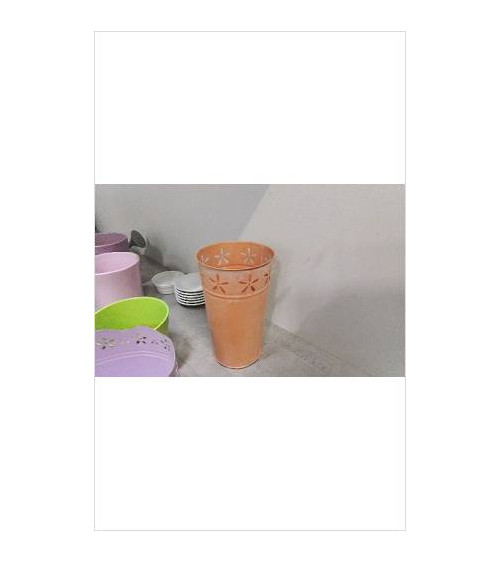 CACHE POT HAUT ORANGE