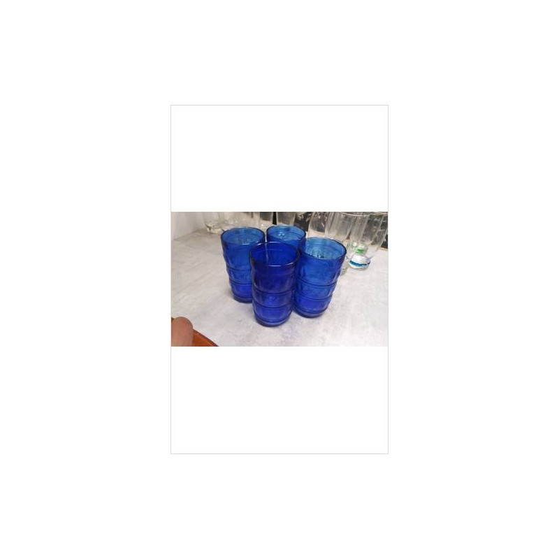 VERRES BLEUS X4 