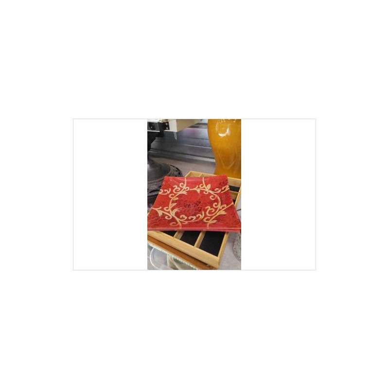 ASSIETTE ROUGE X2