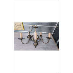 LUSTRE 5 BRANCHES DORE 