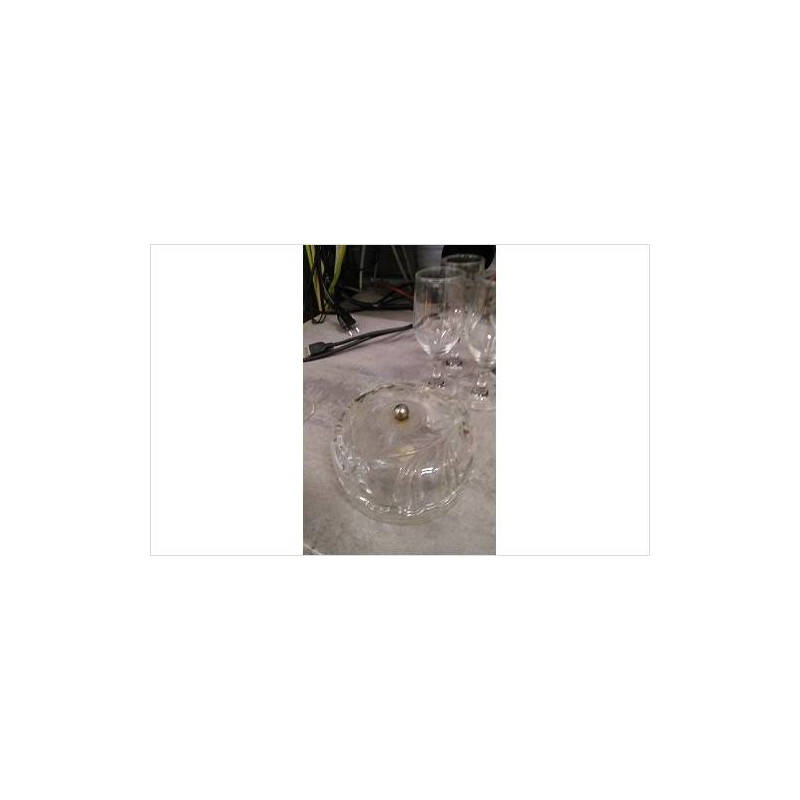 BONBONNIERE VERRE ANCIENNE 