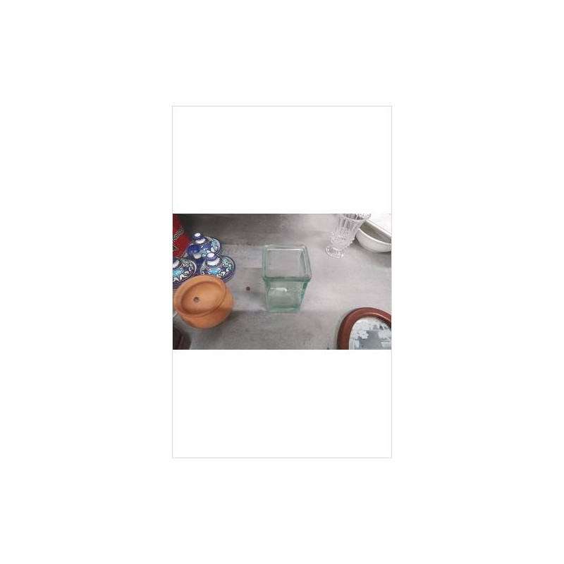VASE VERRE CARREE