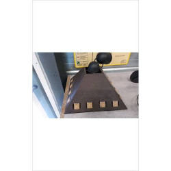 SUSPENSION METAL MARRON CORDE