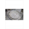 PLATEAUX RONDS OSIERS BLANCS X2