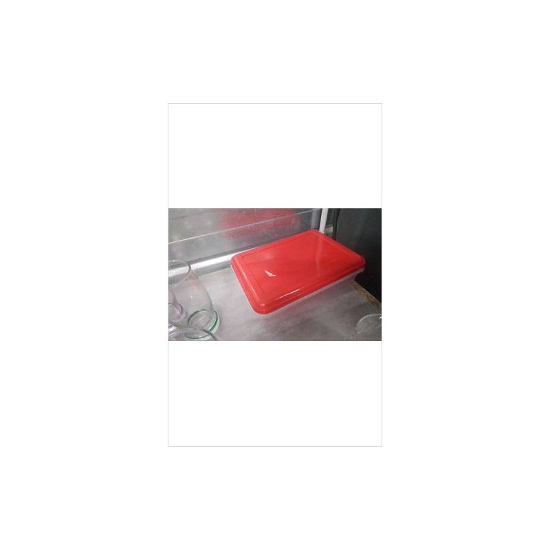 BOITE PLASTIQUE COUVERCLE ROUGE