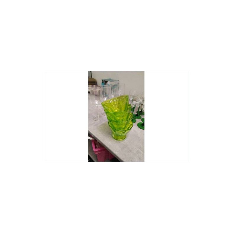 COUPES A GLACE PLASTIQUE VERTES X4 