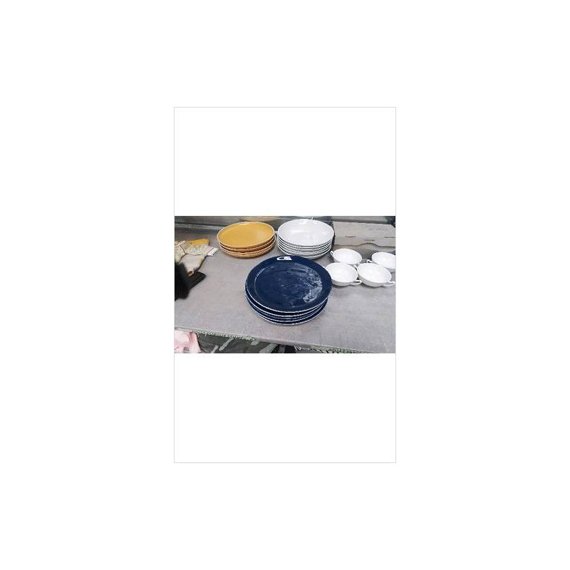 ASSIETTES BLEU X5 