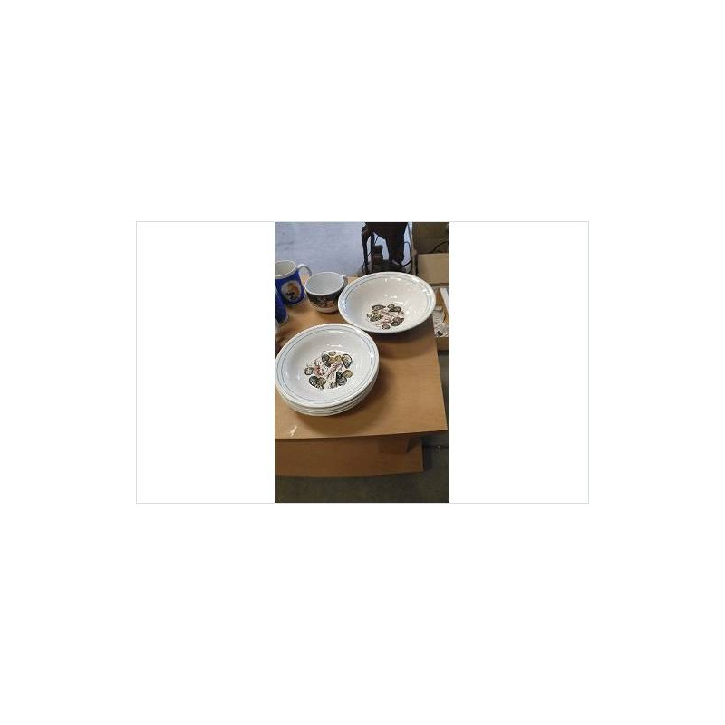 ASSIETTES A MOULES + SALADIER 