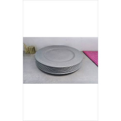 SOUS ASSIETTES PLASTIQUE GRIS 