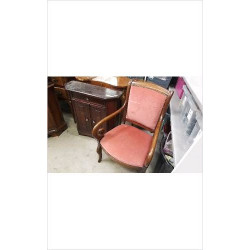 FAUTEUIL BOIS TISSU 