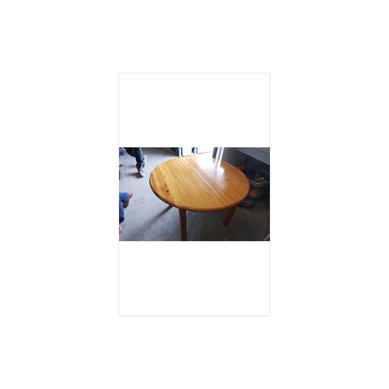 TABLE PIN RONDE + 1 RALLONGE