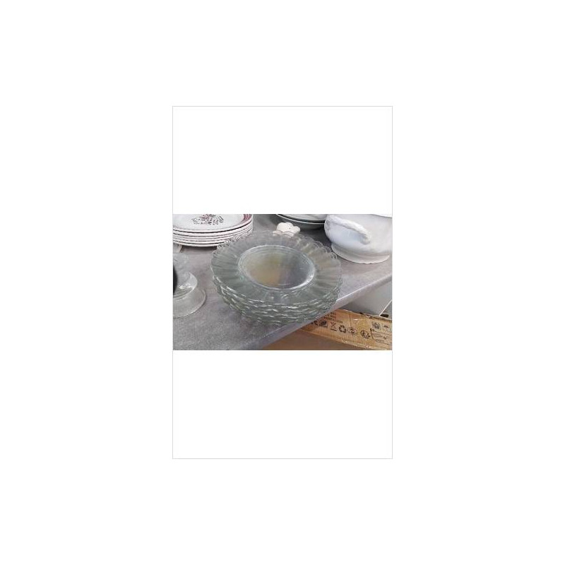 ASSIETTES DESSERT EN VERRE 