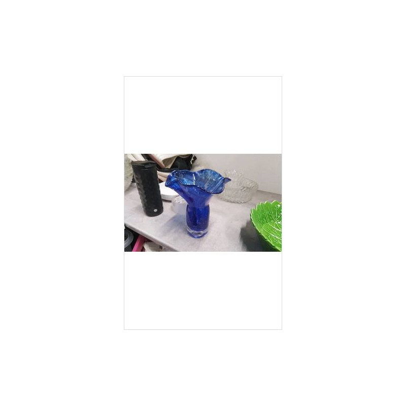 VASE VERRE BLEU 