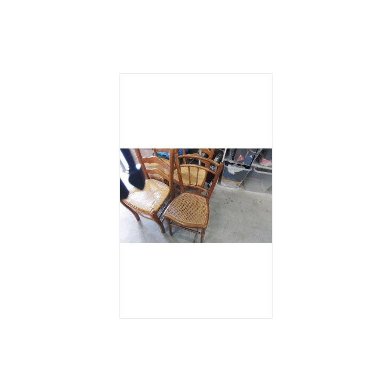 CHAISE BOIS CANNÉE