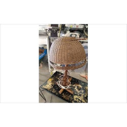 LAMPE ROTIN PIED BAMBOU