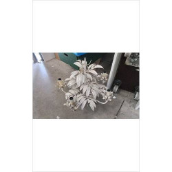 LUSTRE FEUILLES BLANCHES 