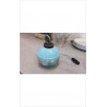 PIED DE LAMPE BOULE VERRE BLEU ANNEES 50 EN L\'ÉTAT 