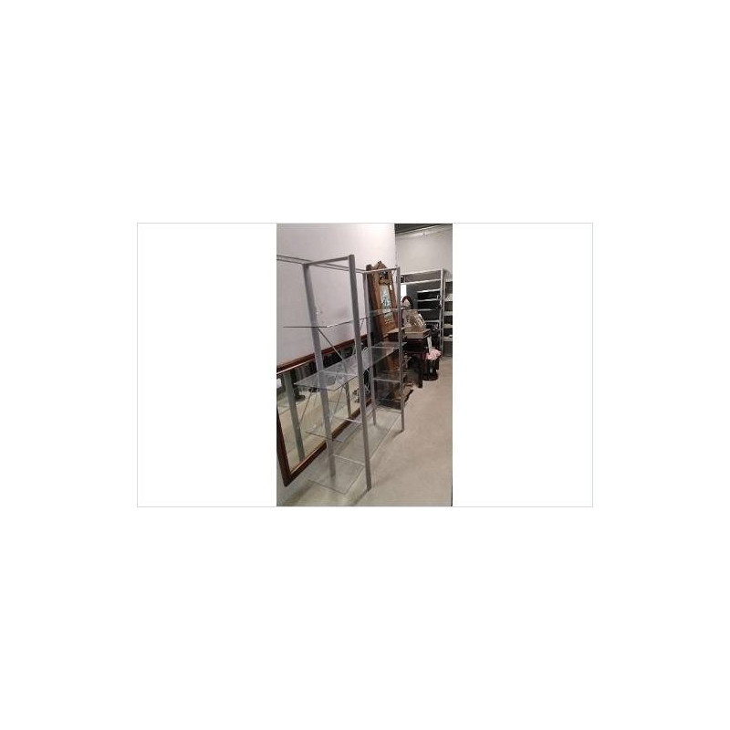ETAGERE METAL VERRE - HAUTEUR 180CM 