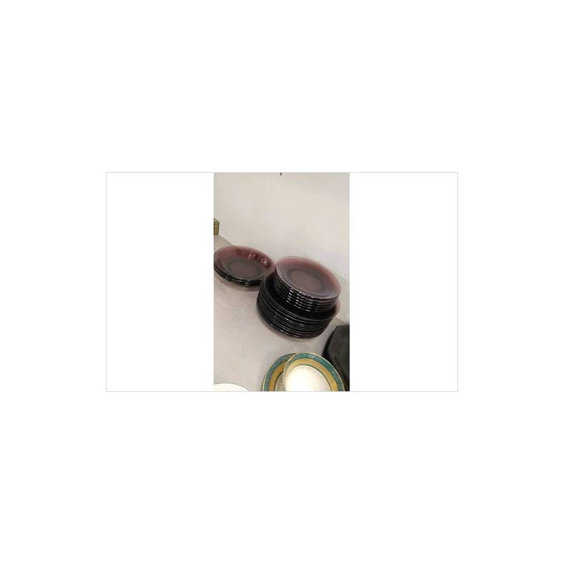 ASSIETTES VERRE VIOLETTES 