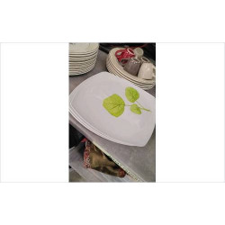 ASSIETTES CARREES PLASTIQUES