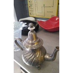 CAFETIÈRE METAL ARGENTE 