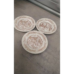ASSIETTES DESSERT X3