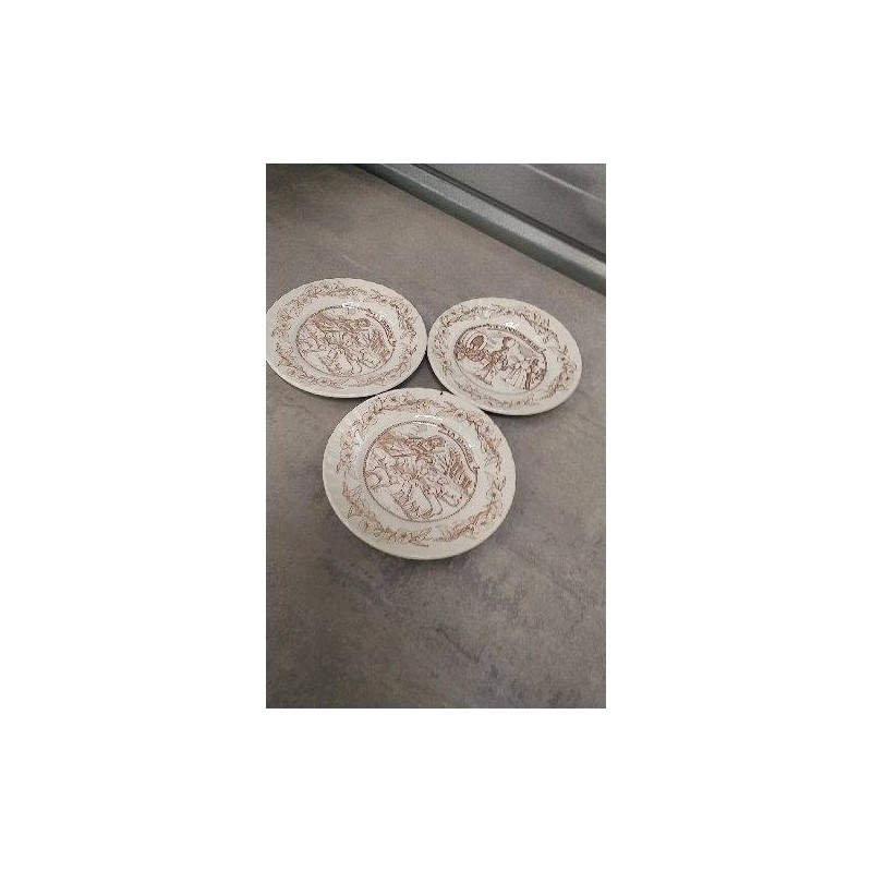 ASSIETTES DESSERT X3