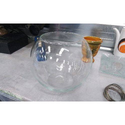VASE BOULE VERRE 