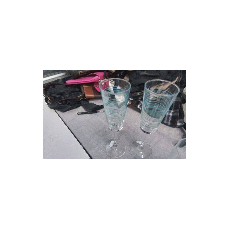 FLUTES A CHAMPAGNE COULEUR  X2