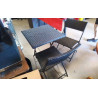 SALON DE JARDIN EN L’ETAT ( TABLE + 2 CHAISES)