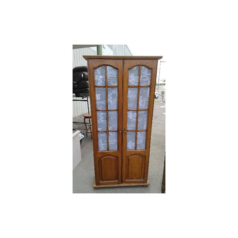 VITRINE CHENE 2 PORTES VITREES 