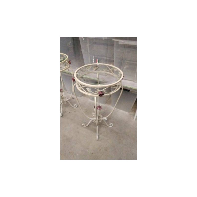 GUERIDON METAL VERRE