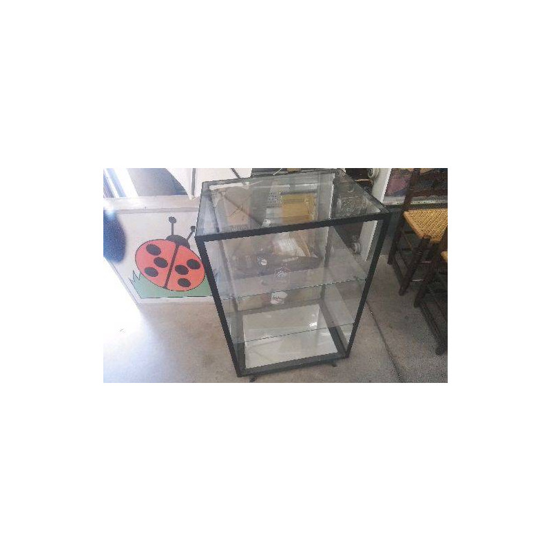 MEUBLE ETAGERE METAL VERRE 