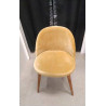CHAISE VELOURS JAUNE