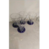 VERRES PIED BLEU X4 
