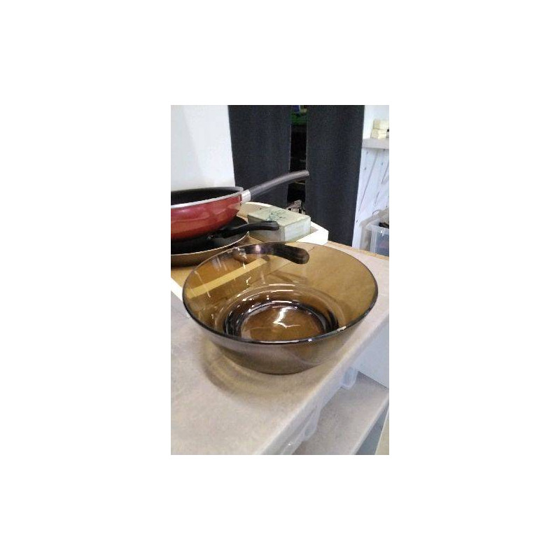 SALADIER VERRE MARRON 