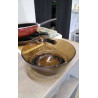 SALADIER VERRE MARRON 