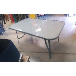 TABLE DE JARDIN FER VERRE +...