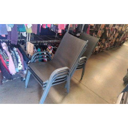 TABLE DE JARDIN FER VERRE + 6 FAUTEUILS