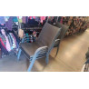 TABLE DE JARDIN FER VERRE + 6 FAUTEUILS